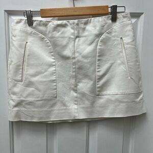 Fun White Mini Skirt with Pockets